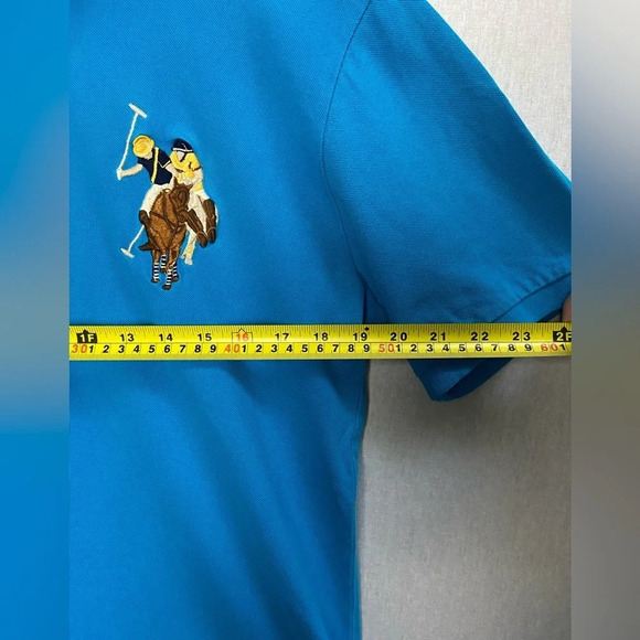 U.S Polo  Assn. Large Embroidered Logo Collar shirt Sz M - Picture 12 of 13